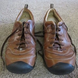 Keen Mens Oxford Brown Leather Trail Walking Shoes